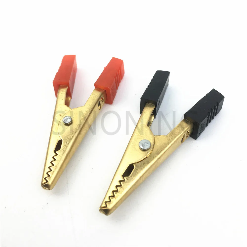 2pcs Large medium thick copper alligator clip battery electronic test