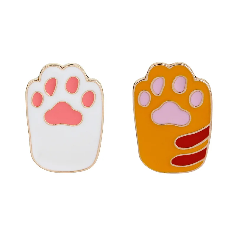 2018 Новое поступление милый мультфильм эмали Pin броши для Для женщин кошка лапой
