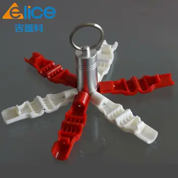 

2016 Hot selling 500pcs retail loss prevention red 6 mm display security EAS stoplock/ EAS Hook Stop Lock +5 pcs Detachers