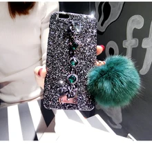 

Bling Glitter Retro Hand Strap Metal Chain for Samsung Galaxy S8 S9 Plus Note 8 Iphone X 8 7 6 5 Case Fur Hard Cover Protector