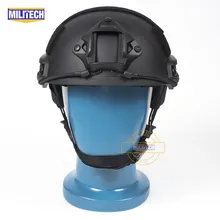 MILITECH Быстрый черный FA стиль супер ABS страйкбол тактический шлем Ops Основной стиль High Cut тренировочный шлем баллистический Стиль шлем