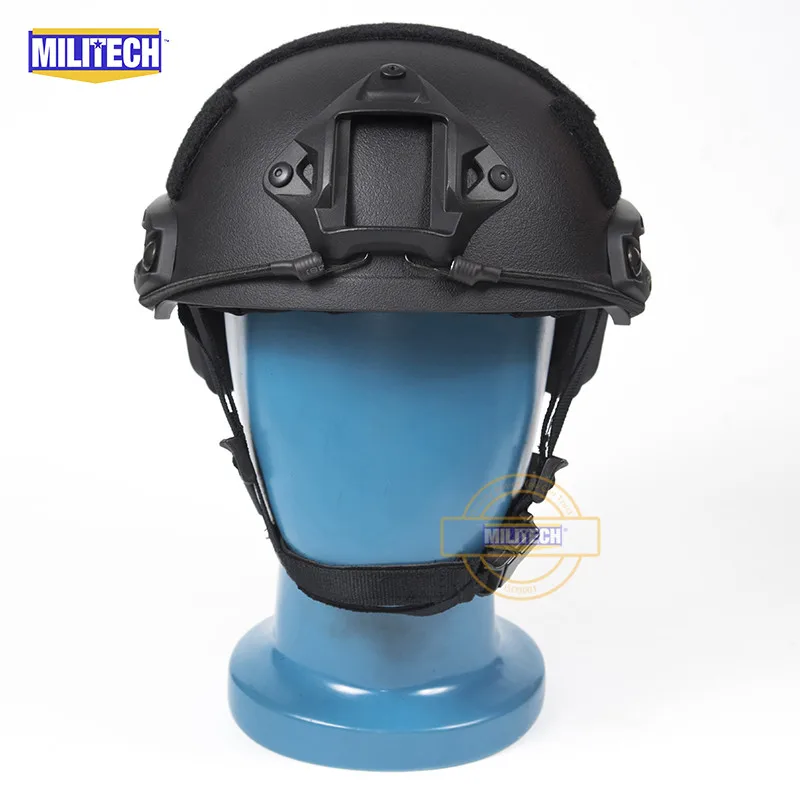 MILITECH FAST Black FA Style Super ABS Airsoft Tactical Helmet Ops Core Style High Cut Training