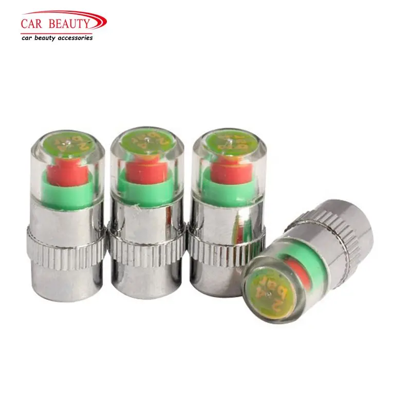 

4Pcs/Set Car Tire Pressure Valve Stem Caps Sensor for Auto 2.0-2.4 Bar Color Indicator Alert Tyre Pressure Monitor Alarm