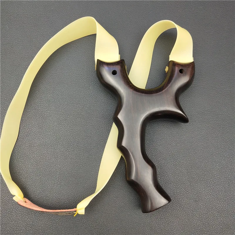 

Powerful Wooden Slingshot Shot Brace Catapult With Rubber Band Shooting Balls For Hunting Sports Practice Outdoor Entertainment