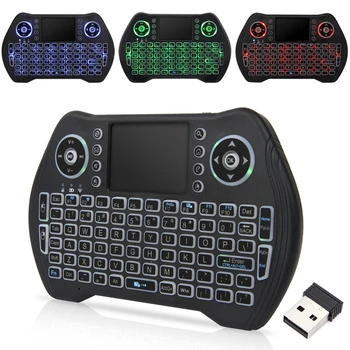 

Wireless Mini Keyboard Mouse Tri-Color Backlight I8 Upgraded MT10 &3-Color Backlight Smart Touchpad With USB Adapter