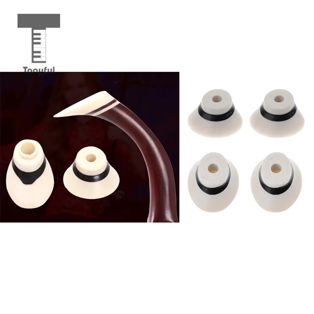 Tooyful Exquisite 2 Pieces Erhu Top Pole Heads DIY Chinese Erhus Accessory for Erhu-Player