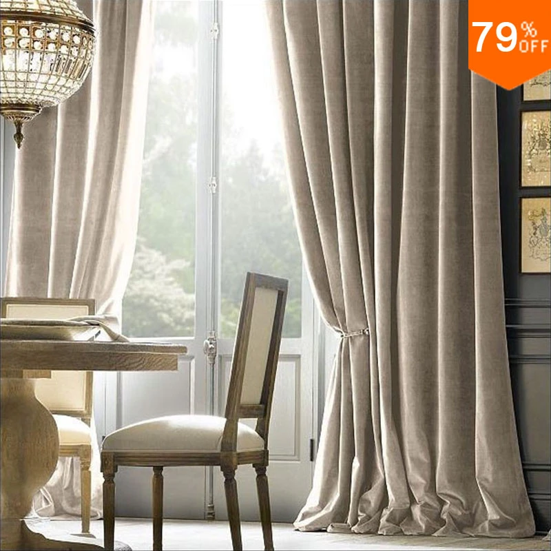 Bedroom Curtains 7 Star Hotel Super Thick Window blinds Tende Pure
