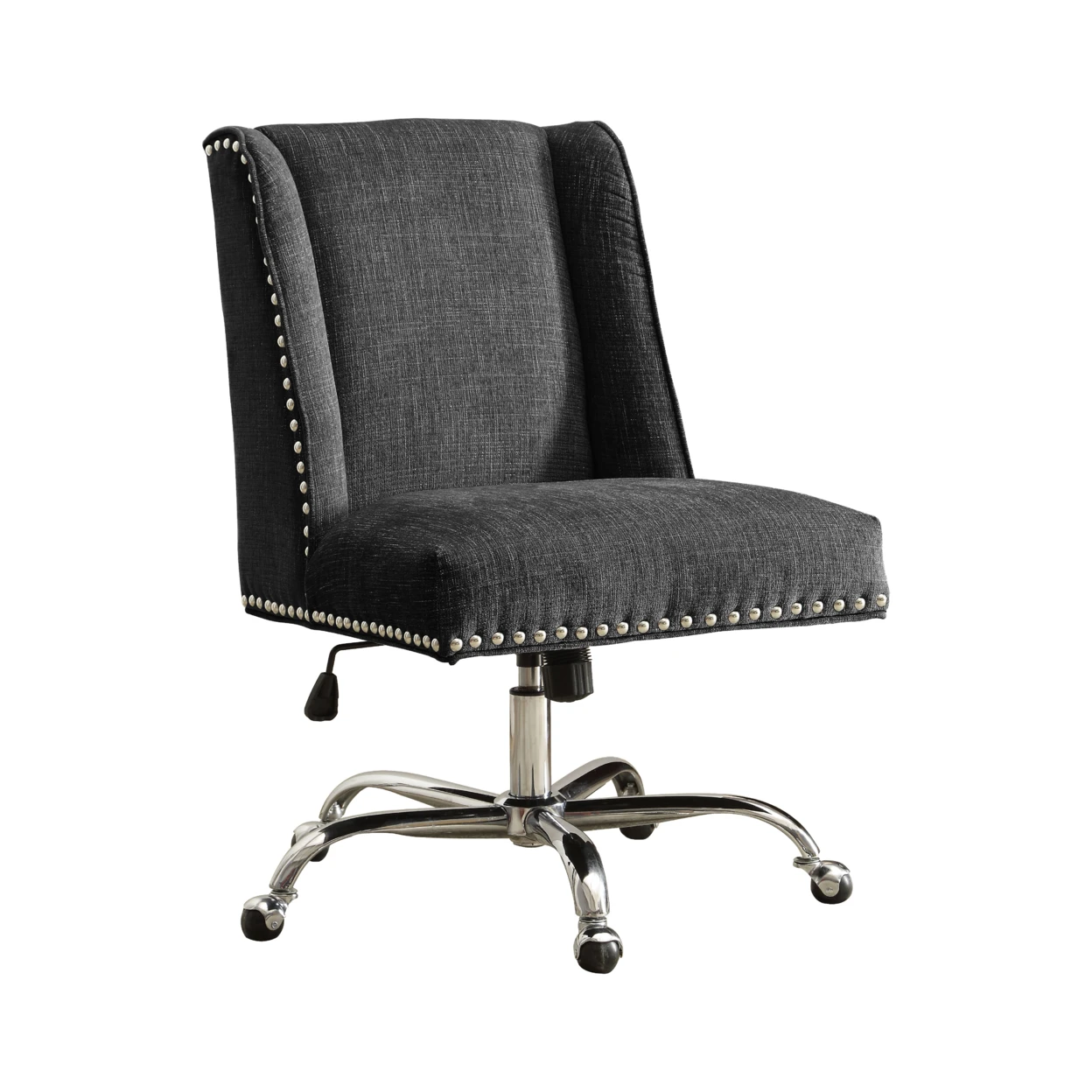 Draper Office Chair Charcoal - Chrome Base