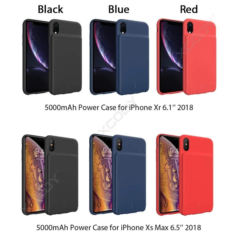 Умный зарядный чехол XGODY 5000 мАч для iphone XR XSMAX внешнего аккумулятора запасной