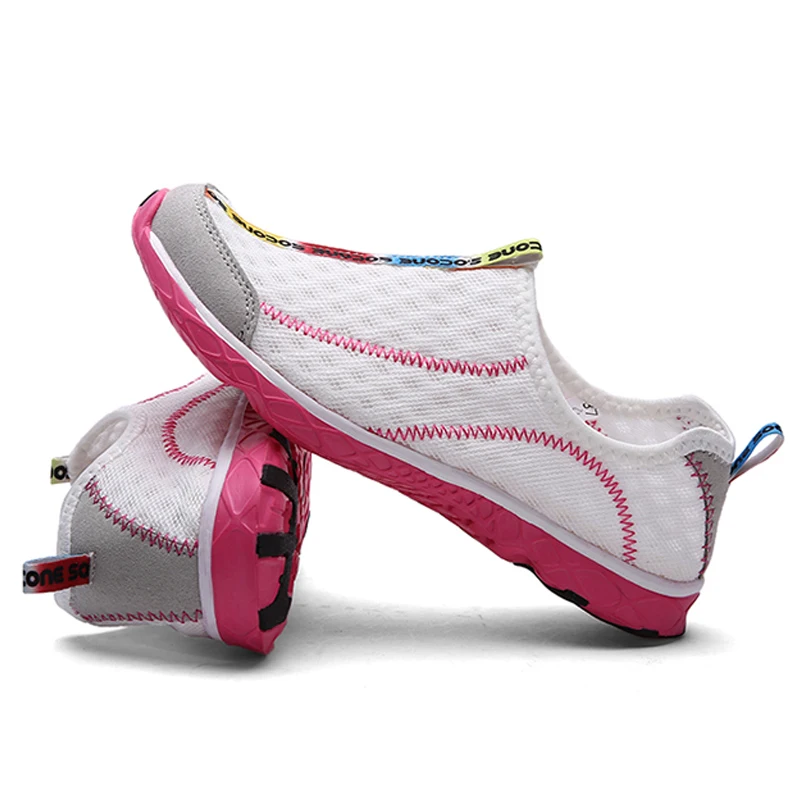 Новые кроссовки мужские и женские водные виды спорта быстросохнущие кроссовки легкие дышащие кроссовки пляжные плавательные кроссовки - Цвет: Розовый