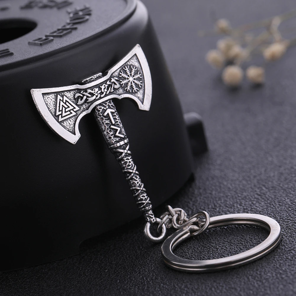 Skyrim талисман винтажный скандинавский Викинг Valknut Axe амулет подвеска в виде ключа