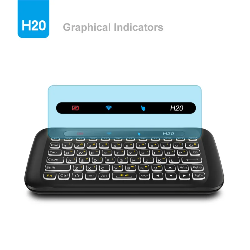 2.4 GHz Mini Teclado Sem Fio com Touchpad Combo Mouse Backlit Remoto Multi Toque