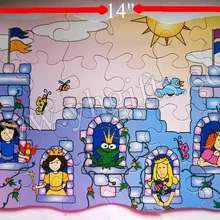 1 коробка/Лот. картонный замок персонализированные детские головоломки, рождественские игрушки, рождественский подарок, интеллектуальные игрушки. подарок на день рождения, 10x14 дюймов