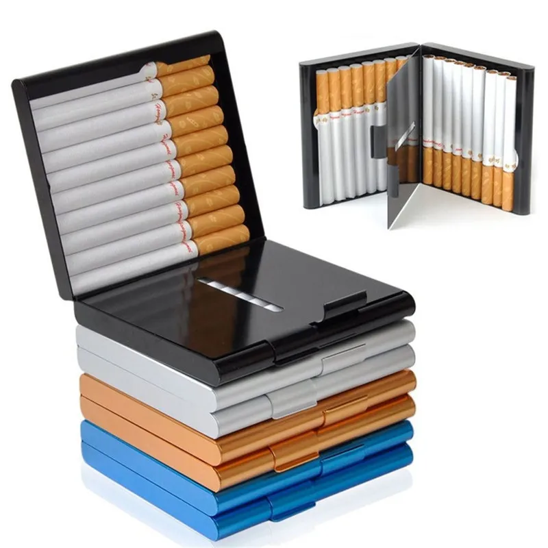 Алюминиевый чехол для хранения сигарет для 20 сигарет держатель двухсторонний откидной открытый карман-чехол для хранения сигарет контейнер подарки