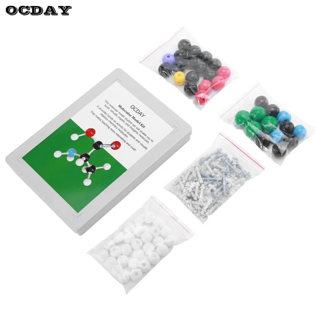 

OCDAY 141pcs Molecular Model Set Inorganic Organic Chemistry Molecular Model Kit Structure Model Kits For Scientific Teaching