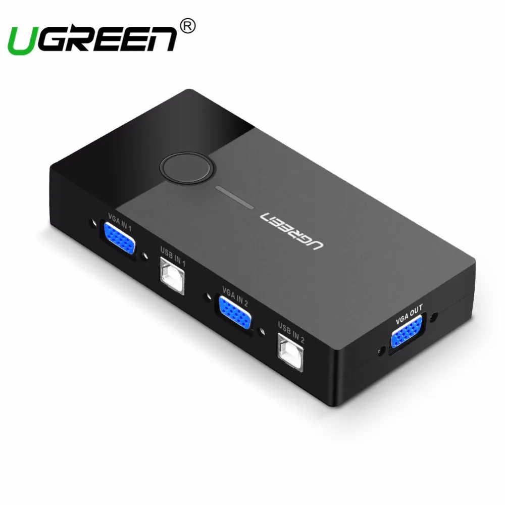 Ugreen KVM переключатель 3 порта VGA разветвитель 1920*1440 USB переключатель коробка для принтера клавиатура мышь монитор общий коммутатор адаптер