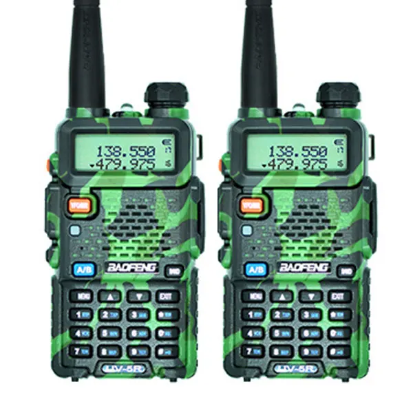 2 шт. Baofeng UV-5R рация UV5R CB радиостанция 5 Вт 128CH VHF UHF Двухдиапазонная UV 5R двухсторонняя рация для охотничьих радиоприемников - Цвет: Camo 2pcs