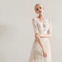 Элегантные Перчатки для велосипедиста кружева Vestidos De Novia спинки А-силуэта Макси Свадебные платья халат с коротким рукавом де брак, невеста платье