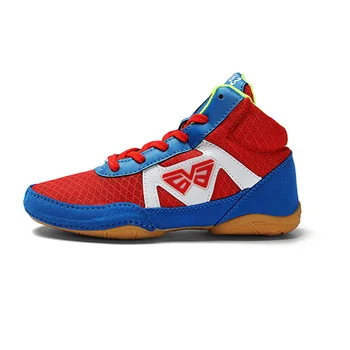 

Kids Shoes Sport Outdoor Lightweight Child Professional Training Wrestling Shoes Kick Boxing Red Blue Boys Girl Athletic Sneaker