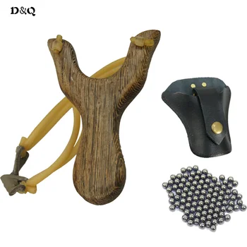 

100 pcs 8mm Slingshot Balls + 1 pc Powerful Wood Slingshot Bow Catapult & Slingshot Bag for Outdoor Hunting Shooting Sport Games