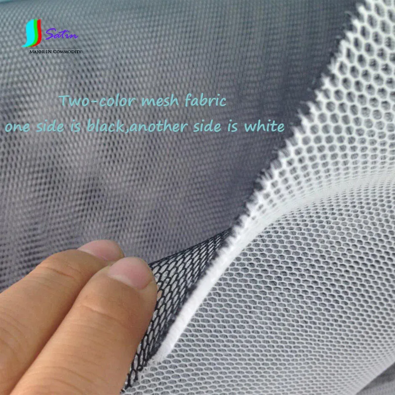 

White With Black Hexagonal Mesh Fabric,Home Sofa and Chair Decoration Garment Sewing Fabric S0713H