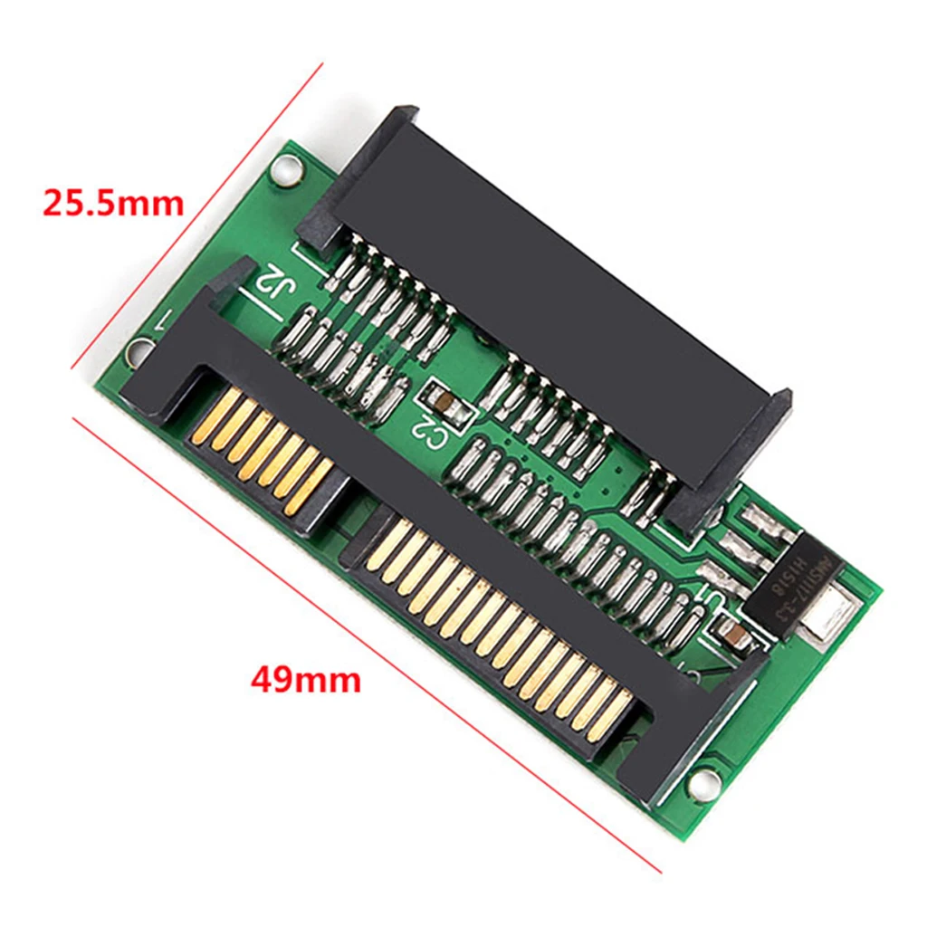 Dovewill 1.8'' Micro SATA 16Pin 7+7+2 SSD 3V to 2.5'' 22PIN SATA 5V Adapter Card Plug