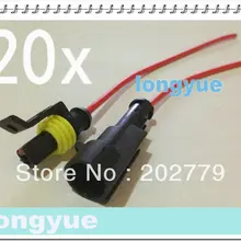 Longyue Заводская распродажа 20 комплектов 1 контактный водонепроницаемый электрический провод разъем мотоцикл автомобиль морской 10 см провод