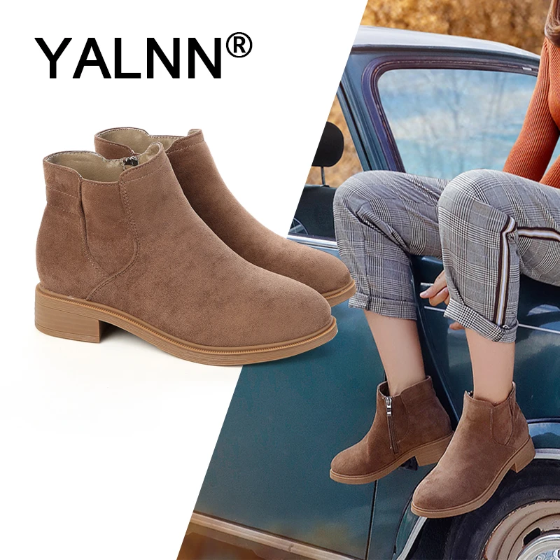 

YALNN Women Boots Winter 2019 Ladies Fur Sexy Boot Shoes Ankle Boots for Women Plus Size Ankle Winter Boots for Girls