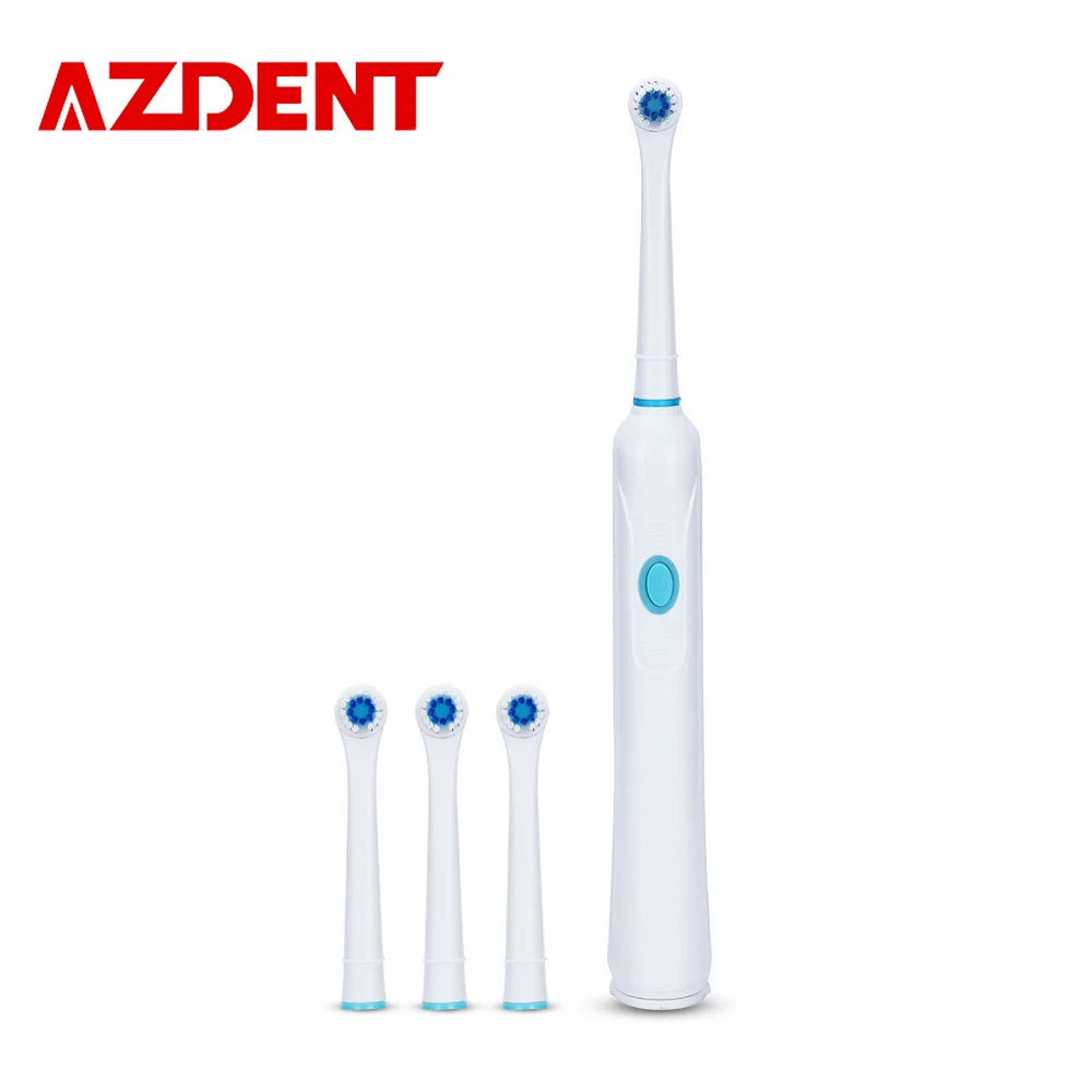 AZDENT 4 Heads Children Sonic Electric Toothbrush Battery Type No Rechargeable Soft Teeth Tooth Brush Deep Cleaning for Kids 