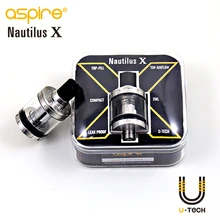 100% Оригинал Aspire Nautilus Х 2 Мл Clearomizer Е Испаритель Aspire Электронная Сигарета Nautilus X U-Tech Катушки Распылителя 1 Шт./лот