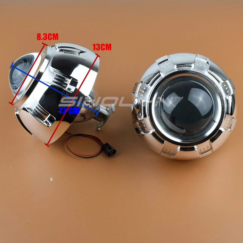 Sinolyn Projector Lenses 3.0 Headlight Metal Lens Bi Xenon Lights Use H1 HID LED Bulbs Lamps For H4/H7 Car Headlight Retrofit