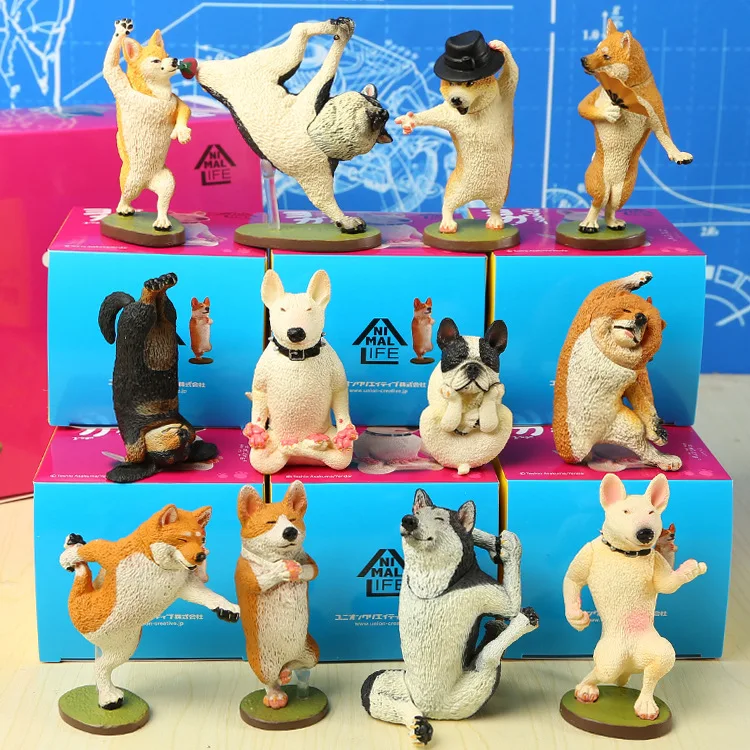 

Dog Dance Master Yoga Dog Coki Chai Dog Chow Cong Boxed Car Load Decoration Hand Model Toy