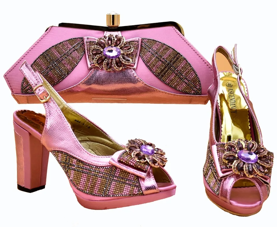 baby pink shoes and bag