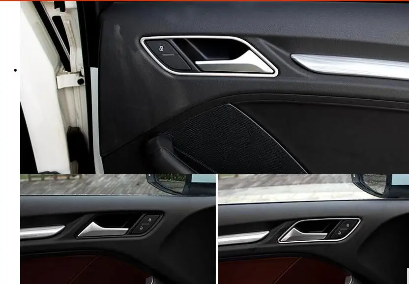 Внутренняя боковая дверная ручка крышка рамы чаши отделка 4 шт. для Audi A3 8V sedan sportback