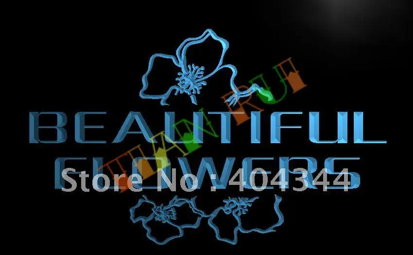 LB095- OPEN Beautful Flower Florist NEW Light Sign | Дом и сад