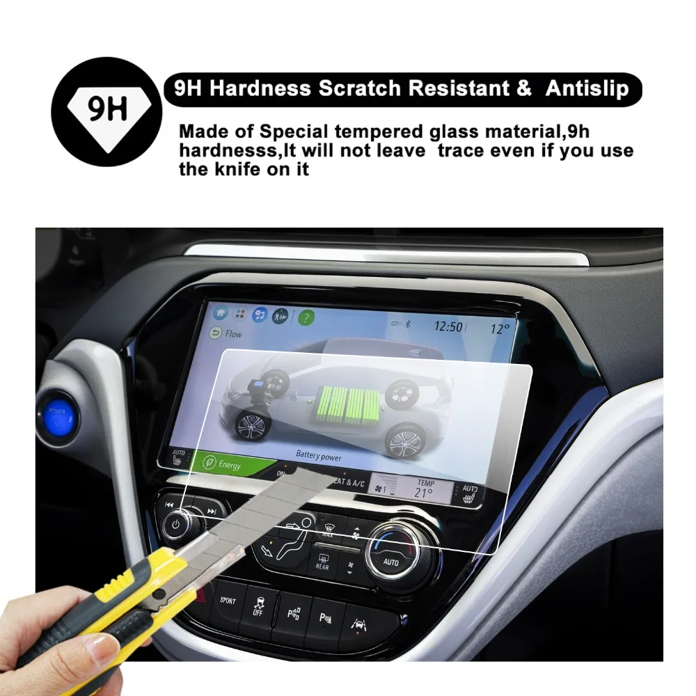 RUIYA screen protector for Opel ampera-e/Vauxhall ampera-e IntelliLink 10.2inch navigation screen9H tempered glass protection