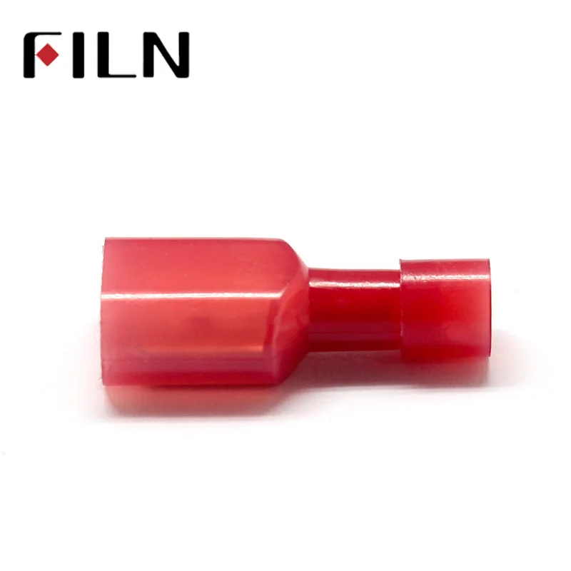 FDFN1.25-250  50pcs 6.3MM Male&Female Car Fully Insulated Spade Crimp connector Terminals Auto Wire Terminal (3)