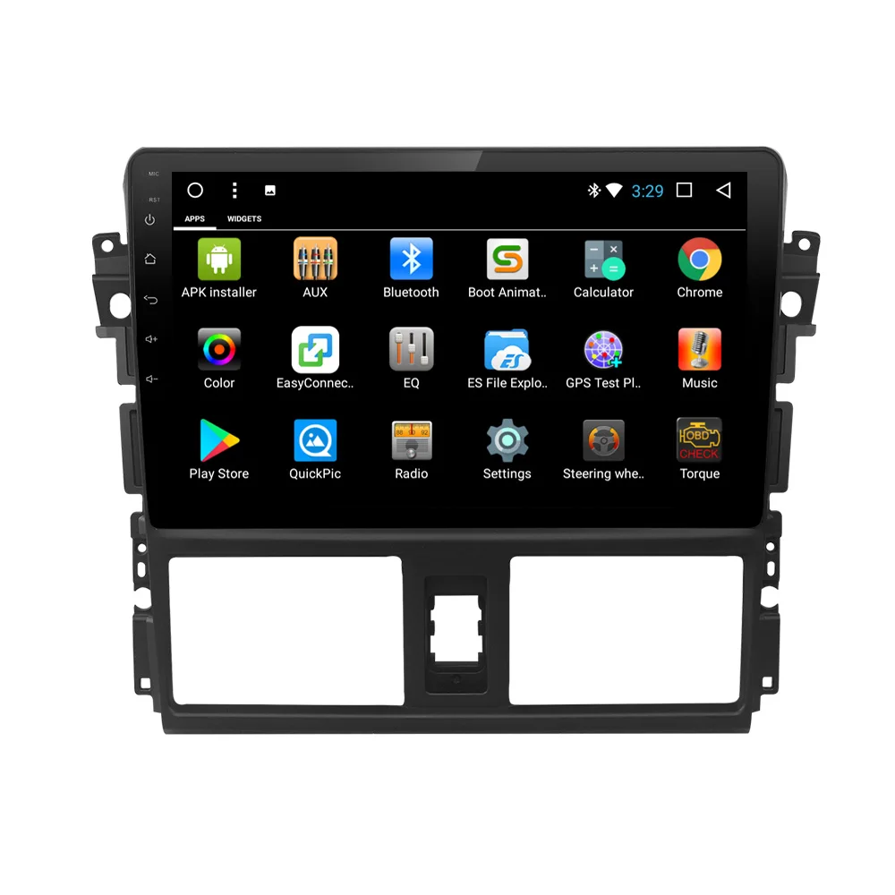Discount JIUYIN 10.1 Inch Android 7.1 Quad Core Car DVD Player For Toyota Vios Yaris L 2013 2014 2015 Car Multimedia Player 5