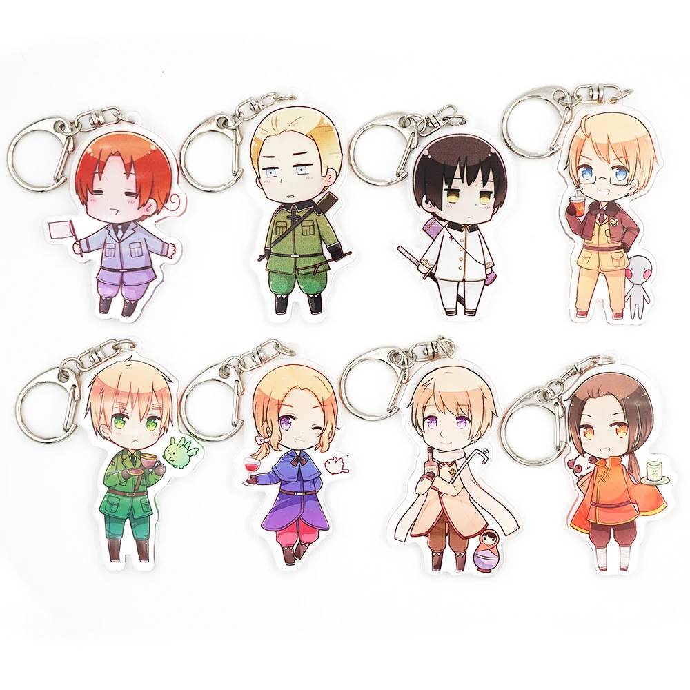Axis Power Hetalia аниме APH мир Мерцающая Униформа Ver акриловый брелок|Игровые фигурки и