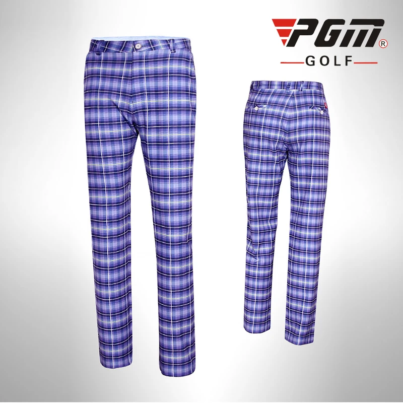 PGM Golf Sportswear Men Plaid Golf Pants 2017 Summer Breathable Quick Dry Men's Golf Sports Pants Plus Size Golf Trousers