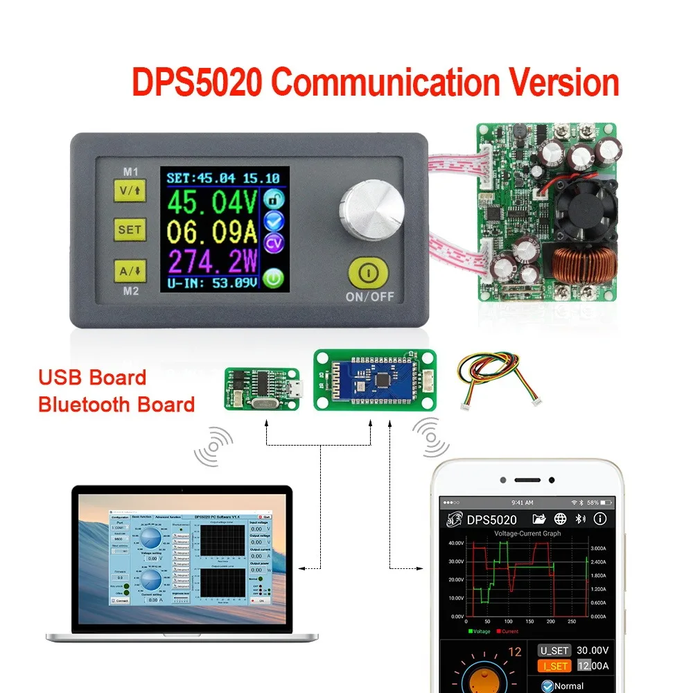 

RD DPS5020 50 V 20A de voltaje constante actual convertidor LCD voltimetro paso de comunicacion de alimentacion digital 22%
