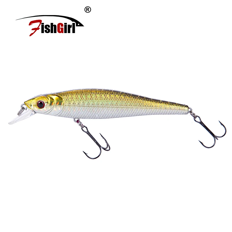 

Promotions Hot Peche Pesca Super Minnow 14g 105mm Hard Lures Floating Depth 1m Pike Fishing Lure Artificial Bait Laser Swimbait