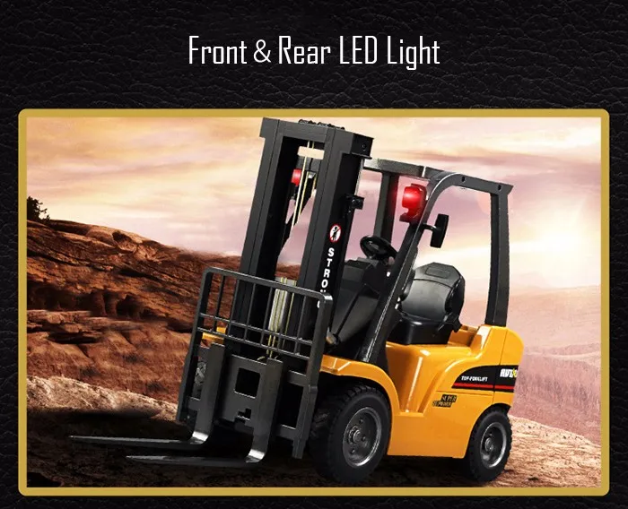 HuiNa Toys RC Car Forklift Truck 8 Channel 2.4G 110 RC Excavator C (1 (4)