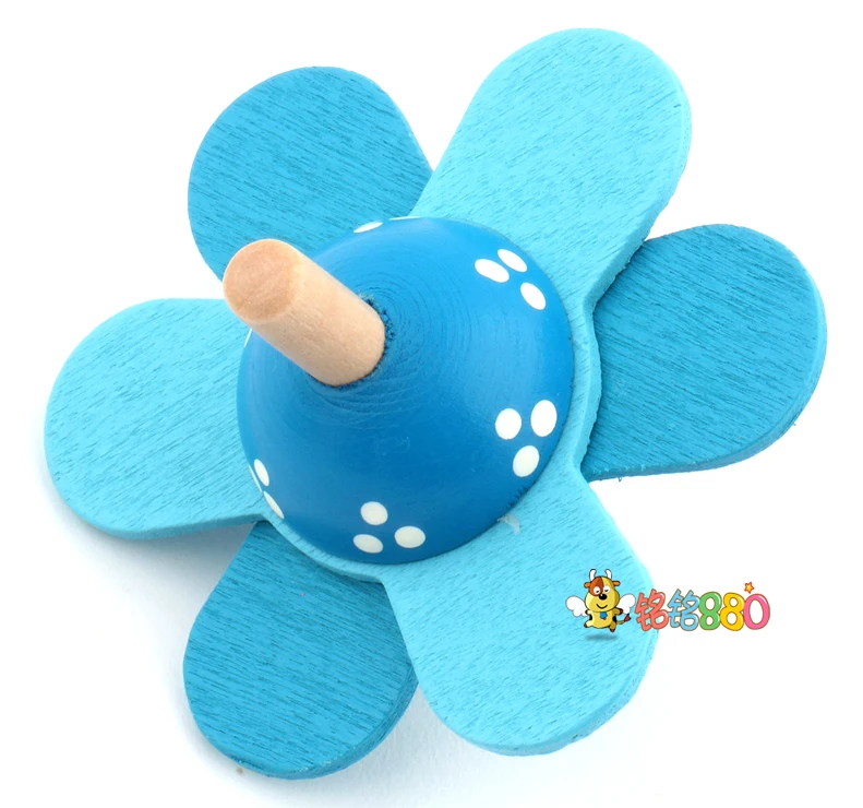 Новое поступление детский игрушечный волчок красивый цветок деревянный образовательный 5124
