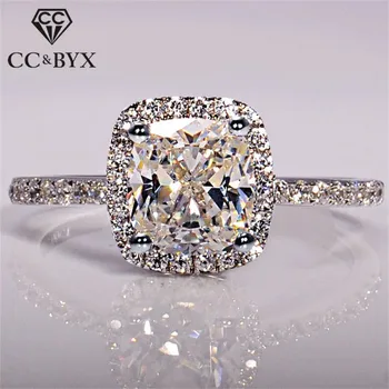 CC&BYX 925 Sterling Silver Rings For Women Bridal Trendy