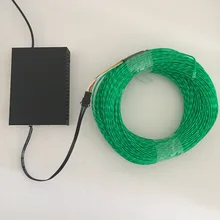 Мигающий el неоновый провод для чеканки электролюминесцентный струящийся кабель бегущий провод, 2,3 мм диаметр 100 м рулон с AC80-240V инвертором