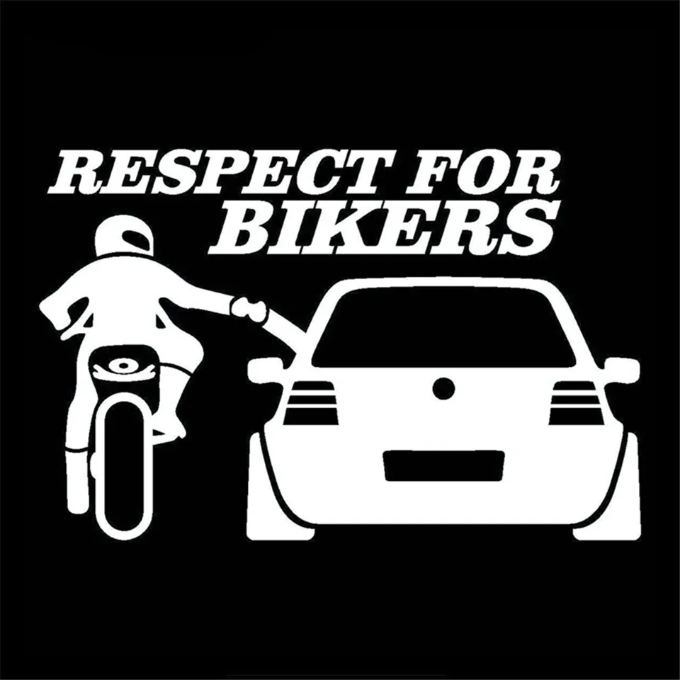 Автомобильные наклейки 3D Respect for Bikers, автомобильные наклейки s 20*13 см и наклейки, забавные наклейки для мотоцикла, наклейки для автомобиля, винил JDM, наклейки s On Car