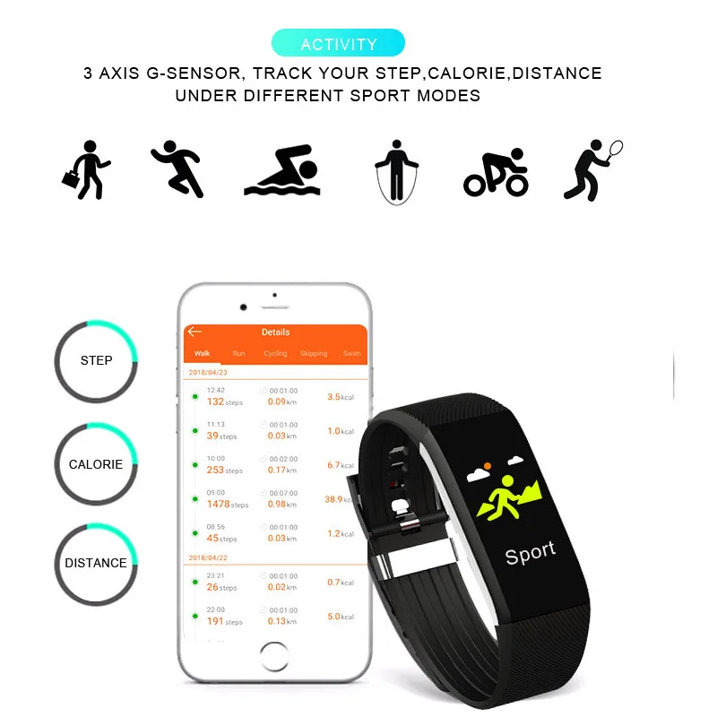 

Relogio Masculino Color Screen Smart Watches Bluetooth Men's Watches Women's Sports Watch Brand Luxury Couple Watch Waterproof