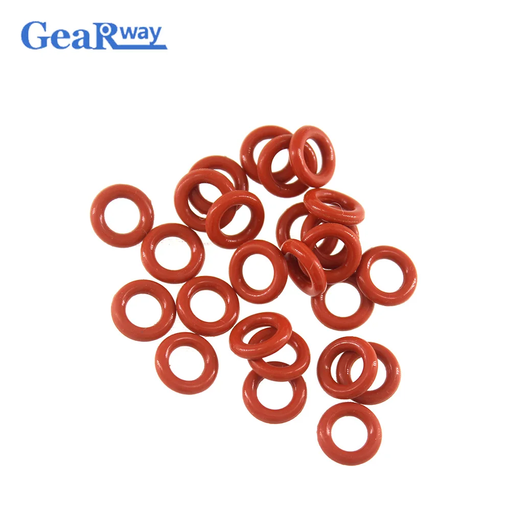 

Gearway O Ring Seal Gasket 2.4mm thickness Red Silicon O-Ring Sealing 8/9/10/11/28/29/30mm OD VMQ 55SH Hardness O Ring Seal