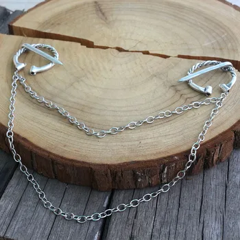 

1pcs Dropshipping Slavic Jewelry Making For Women Pendant, Ethnic Tribal Viking Kette Brooch Buckle Lunula Jewelry For Cool Men